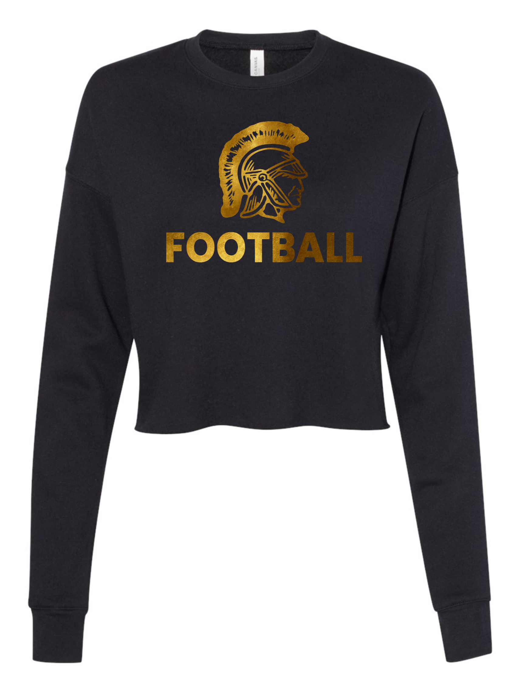 Women's Crop Top Trojan Football Sweatshirt