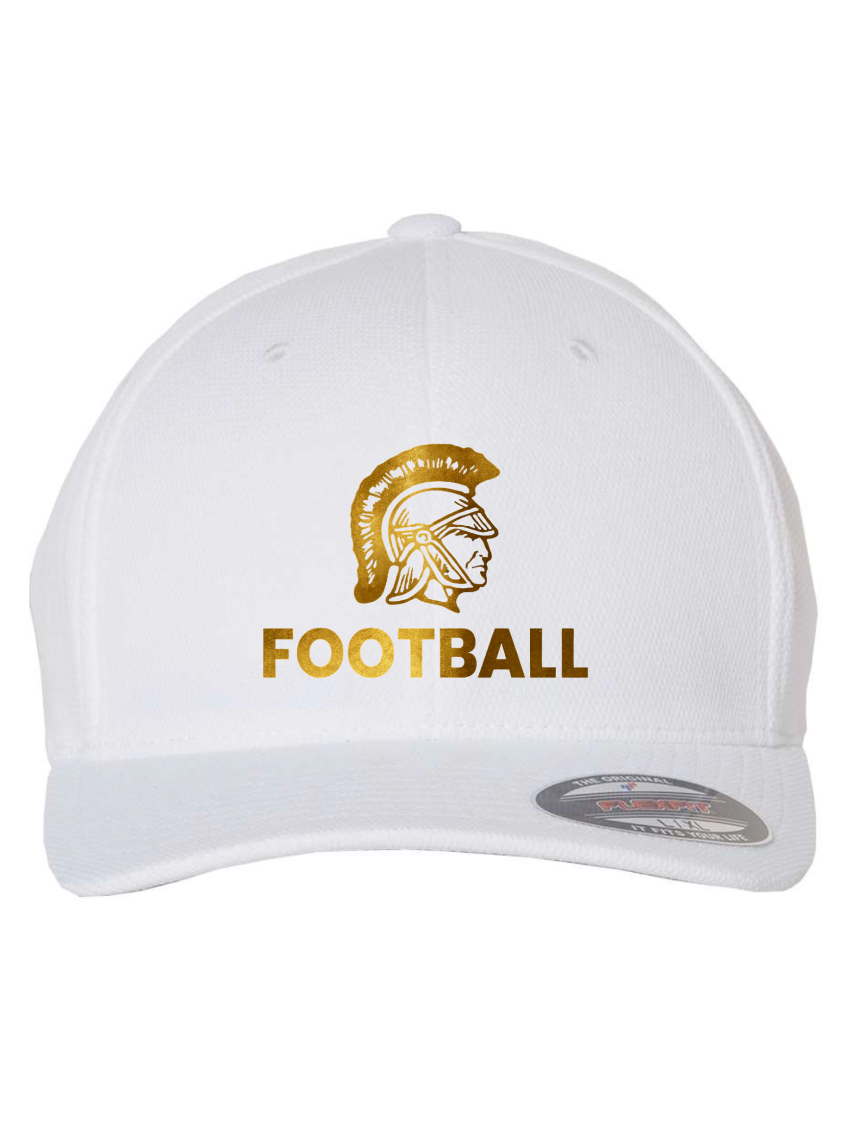 Trojan Football Fitted Hat - Black and White