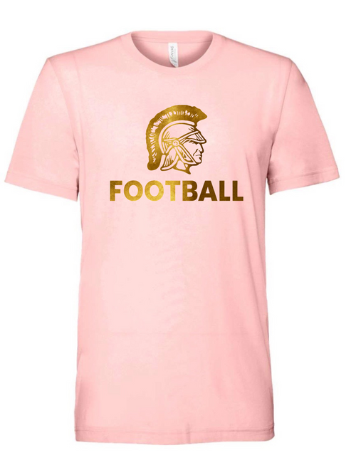 Adult Pink Trojan Football T-Shirt